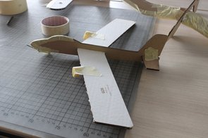Flugzeug mit Trimmung